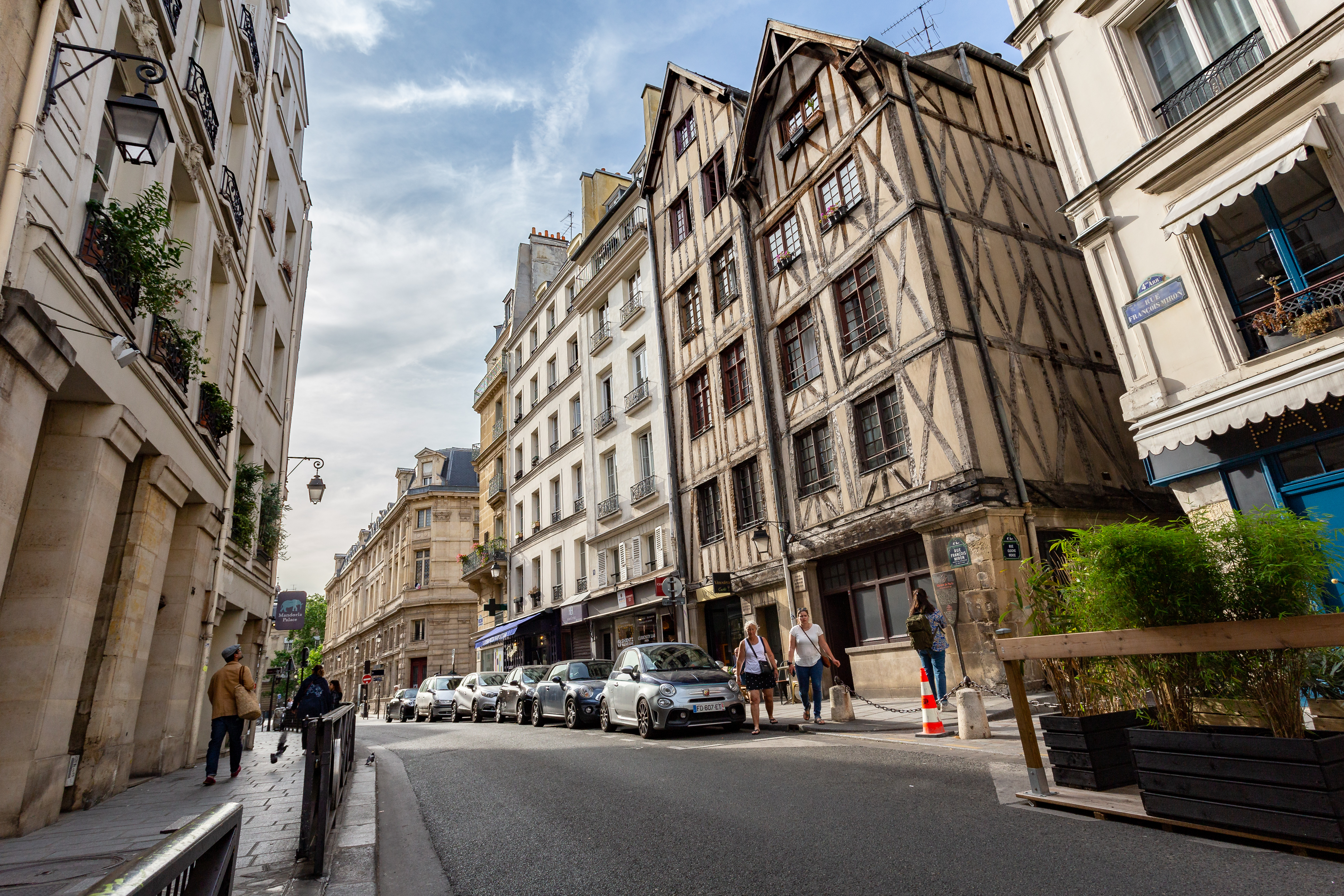 Le Marais Paris with Half-Timbered Houses